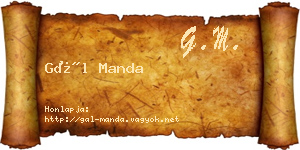 Gál Manda névjegykártya
