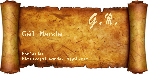 Gál Manda névjegykártya